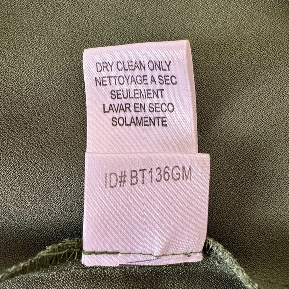 BcbgMaxazaria Silk Knee Length Dress Neck Tie Diamond - Picture 14 of 16